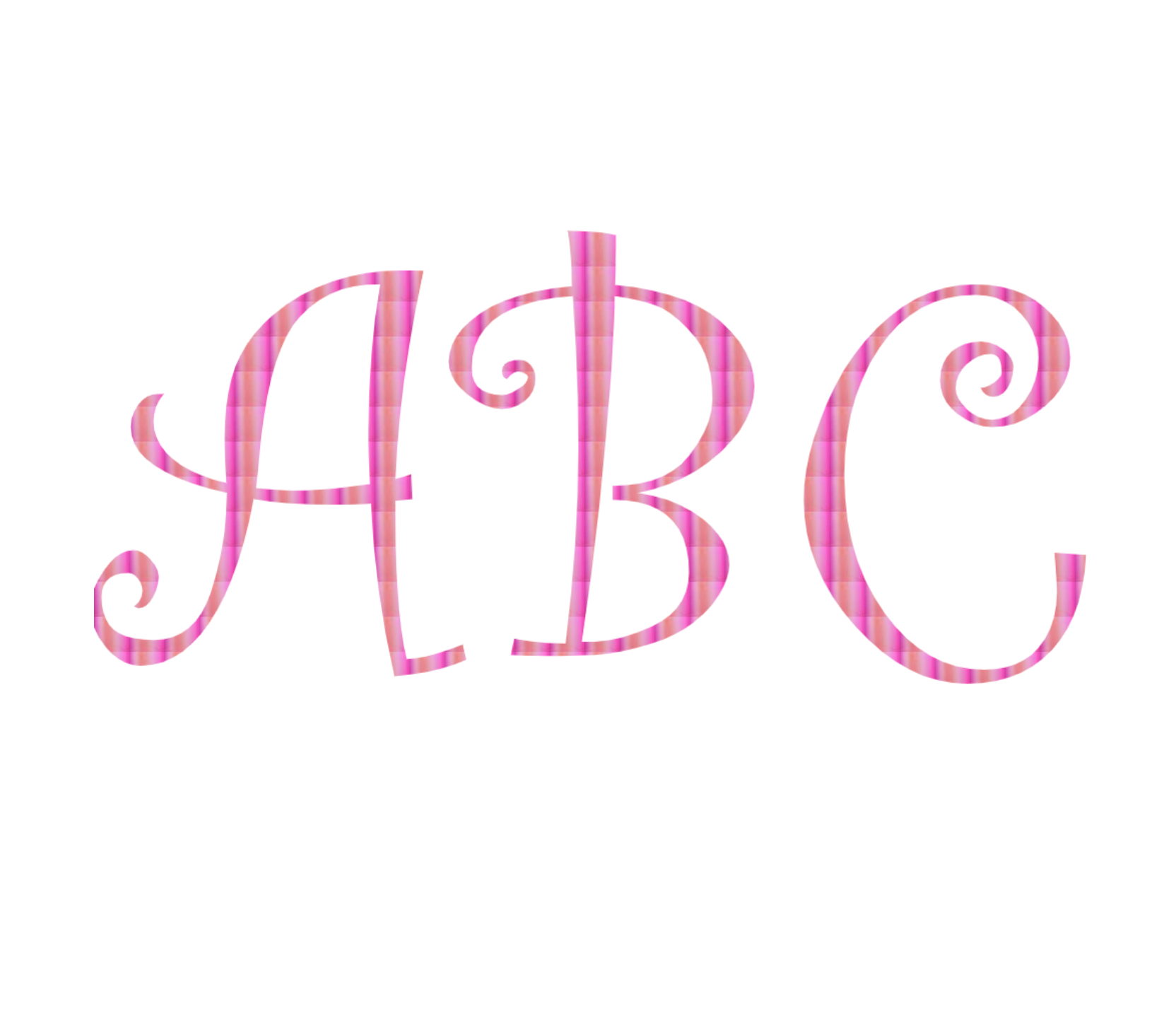 Curlz Vinyl Monogram Decal